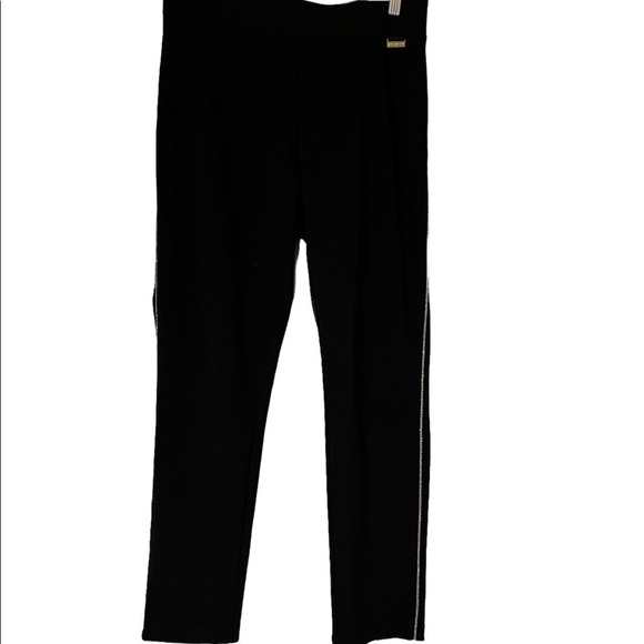 Women's Marc New York Andrew Marc Pull On Pants Size Medium Gold Stripe - Picture 3 of 4